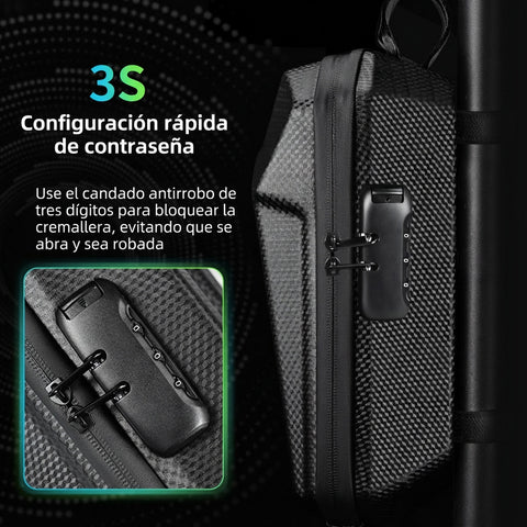 Maleta Patineta Eléctrica Anti-robo 5 Litros Rígida Candado
