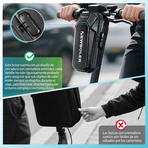 Maleta Patineta Eléctrica Anti-robo 5 Litros Rígida Candado