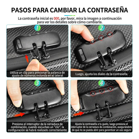 Maleta Patineta Eléctrica Anti-robo 5 Litros Rígida Candado