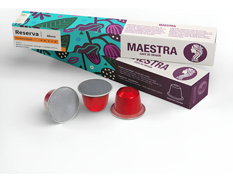 Cápsulas De Cafe De Origen Maestra X10