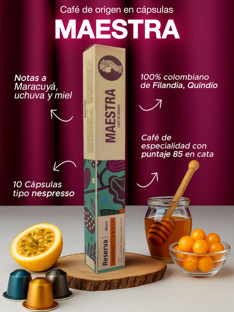 Cápsulas De Cafe De Origen Maestra X10