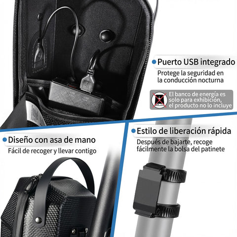 Maleta Patineta Eléctrica Usb 5 Litros Rígida Waterproof